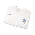 Guided by Light. Driven by waves. Coastal village Crewneck Sweatshirt | Greece Travel Poster