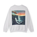 Icelandic Beauty. Volcanic Waterfalls Crewneck Sweatshirt |Iceland Travel Poster
