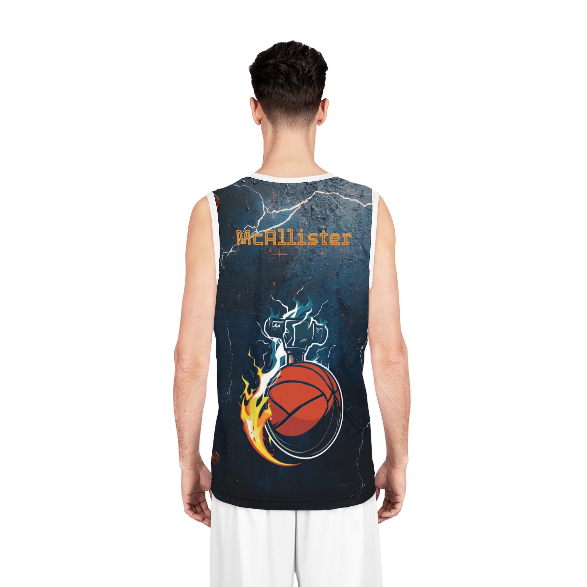 Custom 'The Forge' Basketball Jersey — Personalized Flame Basketball Design